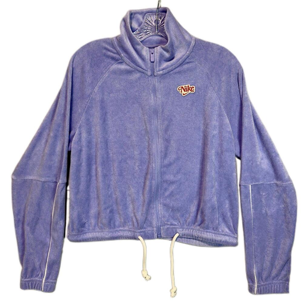 Nike Women's Small Purple Velour Full-Zip Jacket